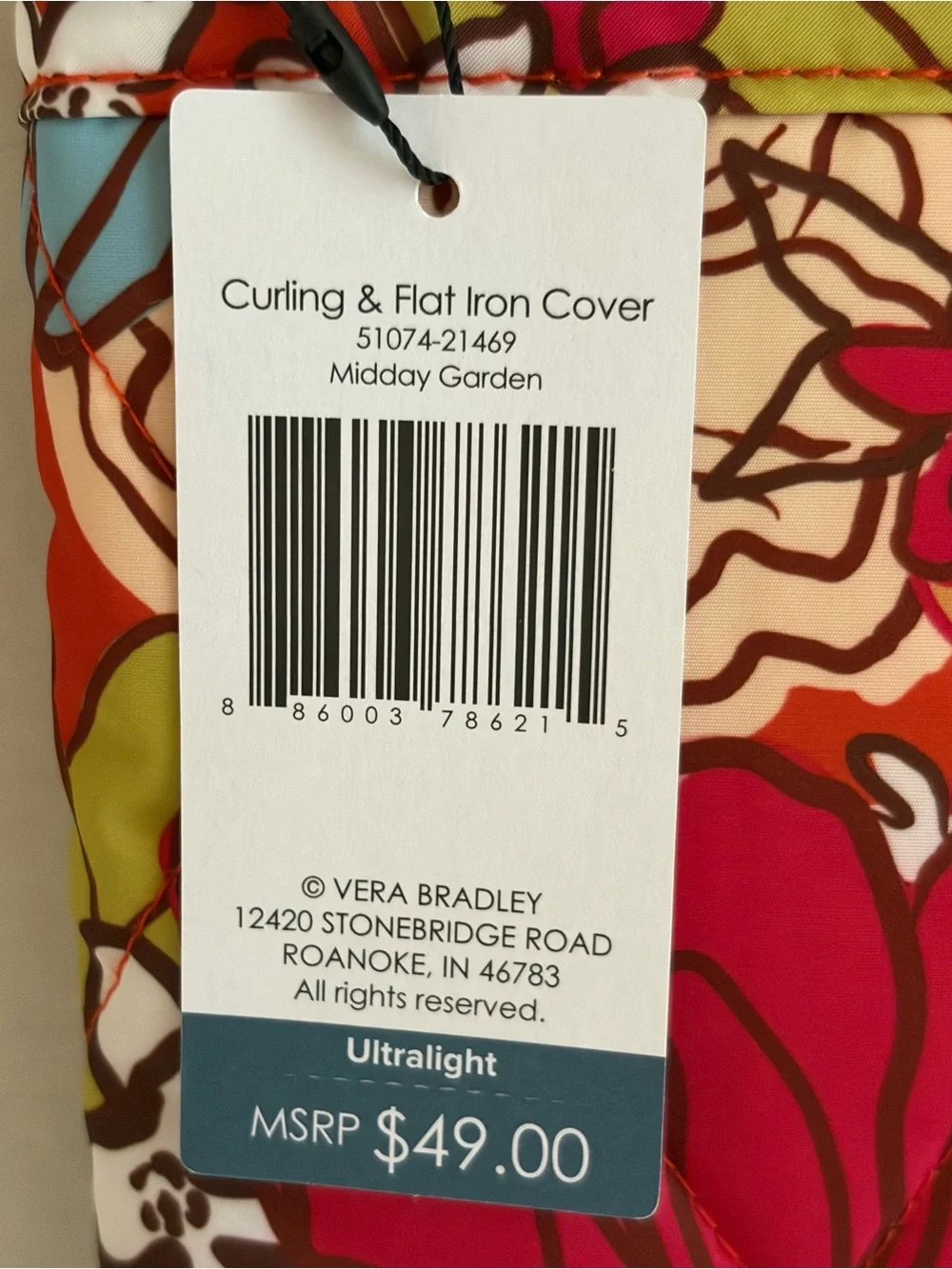 Vera Bradley Floral Curling & Flat Iron Cover - Midday Garden